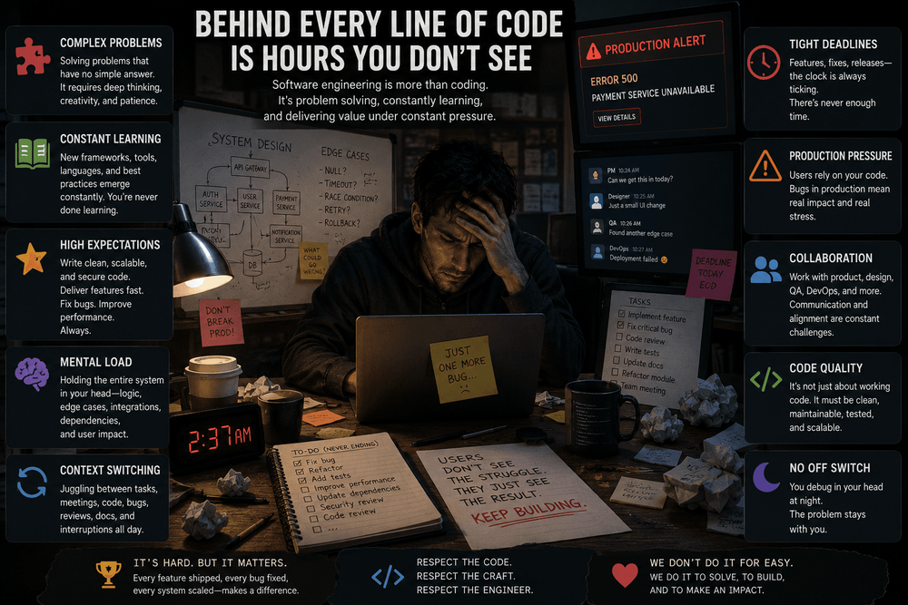 Behind Every Line of Code: The Invisible Hours and Mental Weight Users Never See